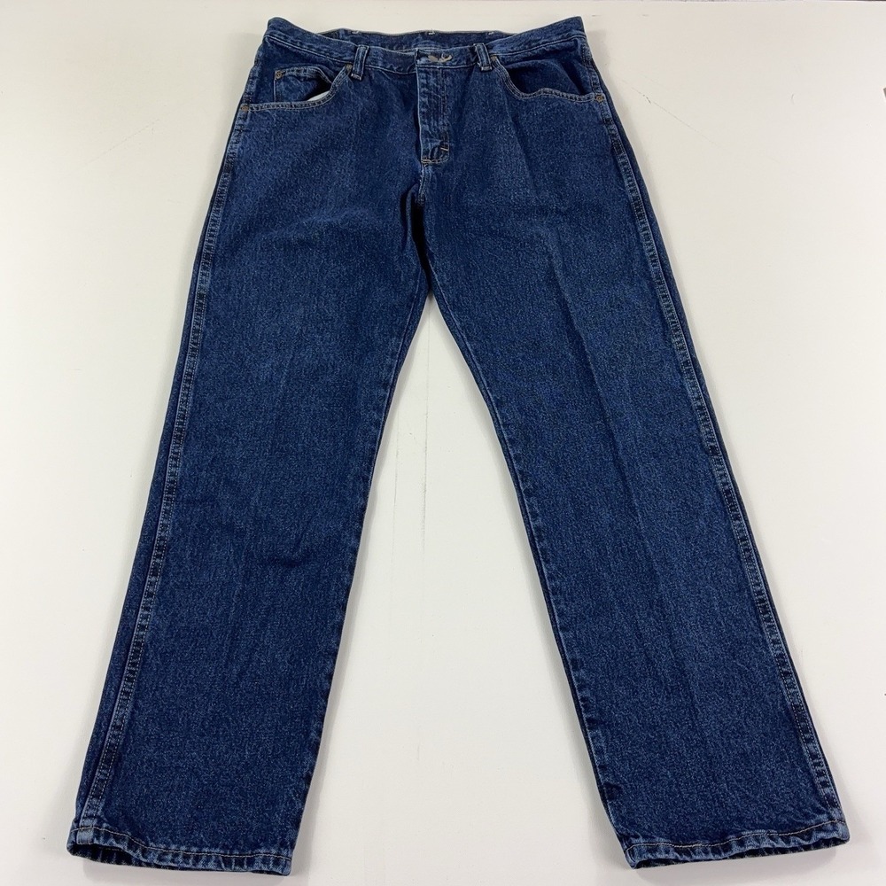 Wrangler Five Star Jeans Men's 36x30 Midnight Rinse Regular Straight 96501MR